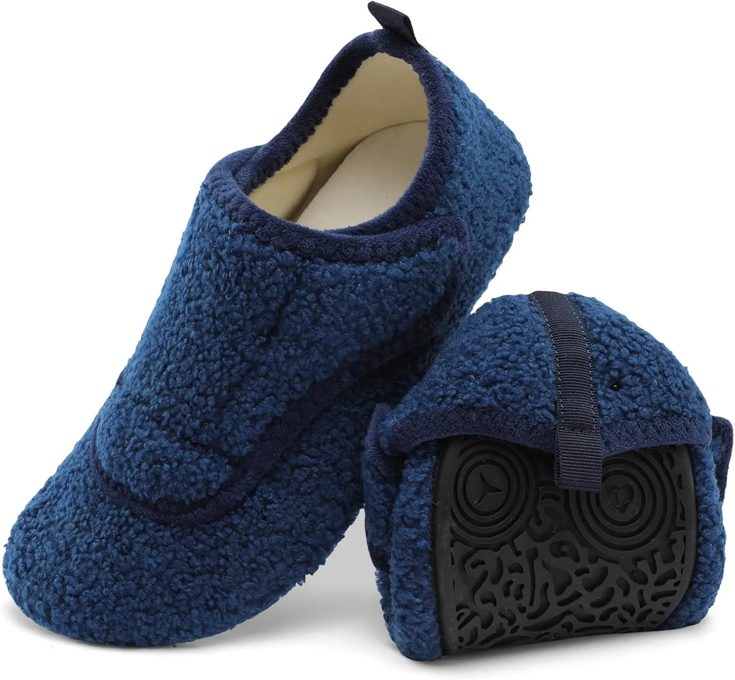 BARERUN Slippers for Women Men Wide House Diabetic Shoes for Women Men Warm Arthritis Edema Swollen Neuropathy Socks Slip on Adjustable Fuzzy Comfy Soft Womens Mens Bedroom Sliipers