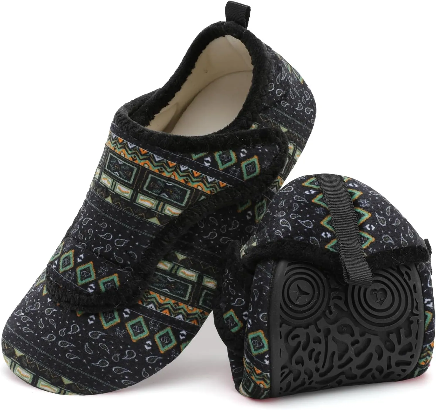 BARERUN Slippers for Women Men Wide House Diabetic Shoes for Women Men Warm Arthritis Edema Swollen Neuropathy Socks Slip on Adjustable Fuzzy Comfy Soft Womens Mens Bedroom Sliipers
