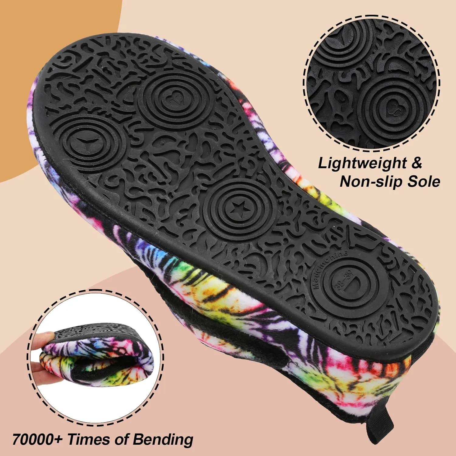 BARERUN Slippers for Women Men Wide House Diabetic Shoes for Women Men Warm Arthritis Edema Swollen Neuropathy Socks Slip on Adjustable Fuzzy Comfy Soft Womens Mens Bedroom Sliipers
