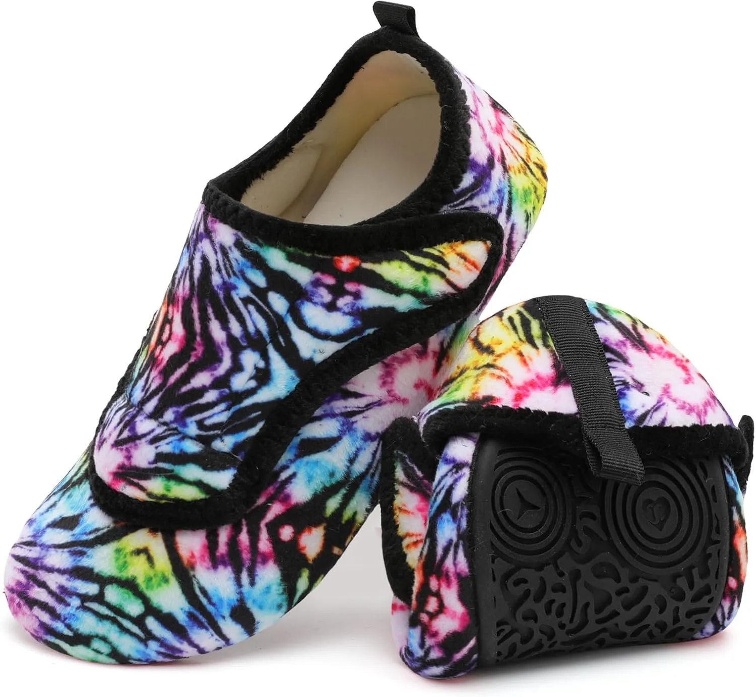 BARERUN Slippers for Women Men Wide House Diabetic Shoes for Women Men Warm Arthritis Edema Swollen Neuropathy Socks Slip on Adjustable Fuzzy Comfy Soft Womens Mens Bedroom Sliipers