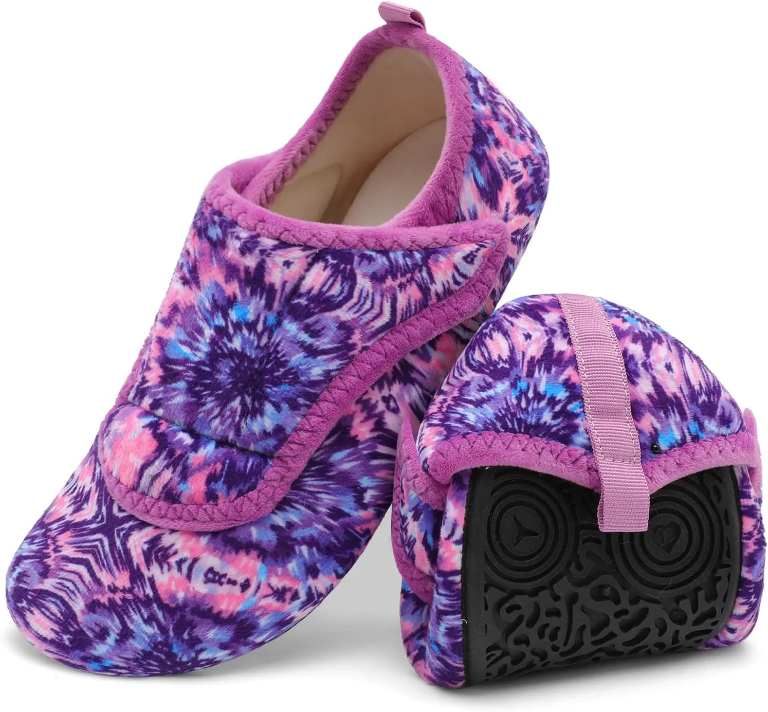 BARERUN Slippers for Women Men Wide House Diabetic Shoes for Women Men Warm Arthritis Edema Swollen Neuropathy Socks Slip on Adjustable Fuzzy Comfy Soft Womens Mens Bedroom Sliipers