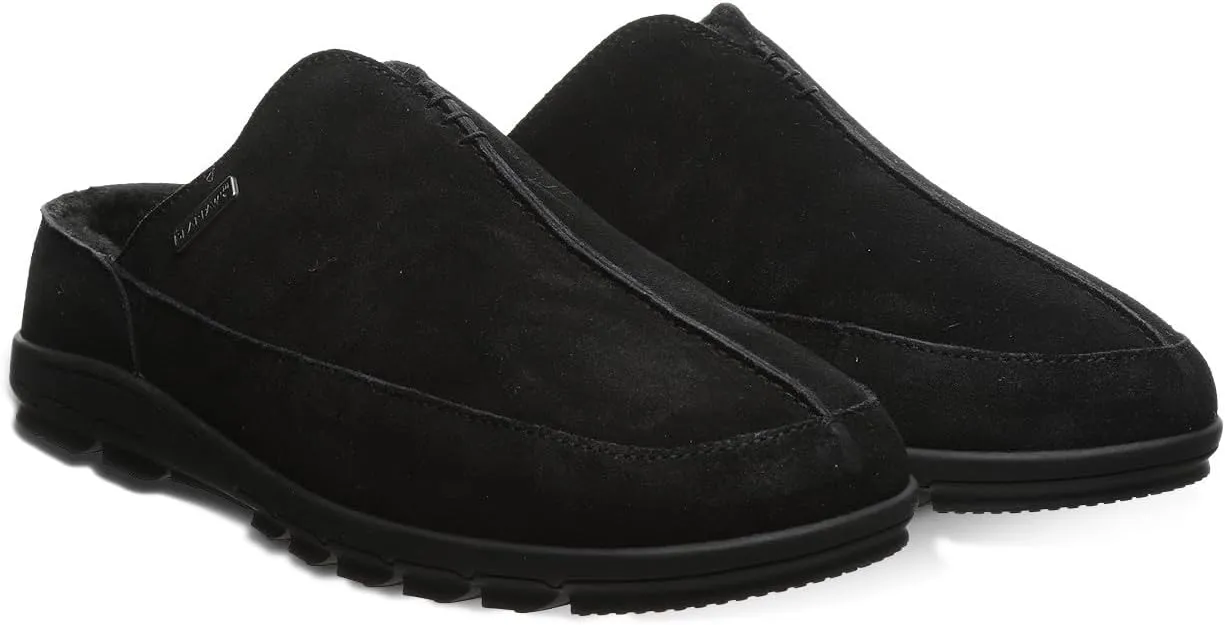 BEARPAW Men's Bruce Slipper | Men's Classic Suede | Men's Slip On Shoes | Comfortable Casual Shoes