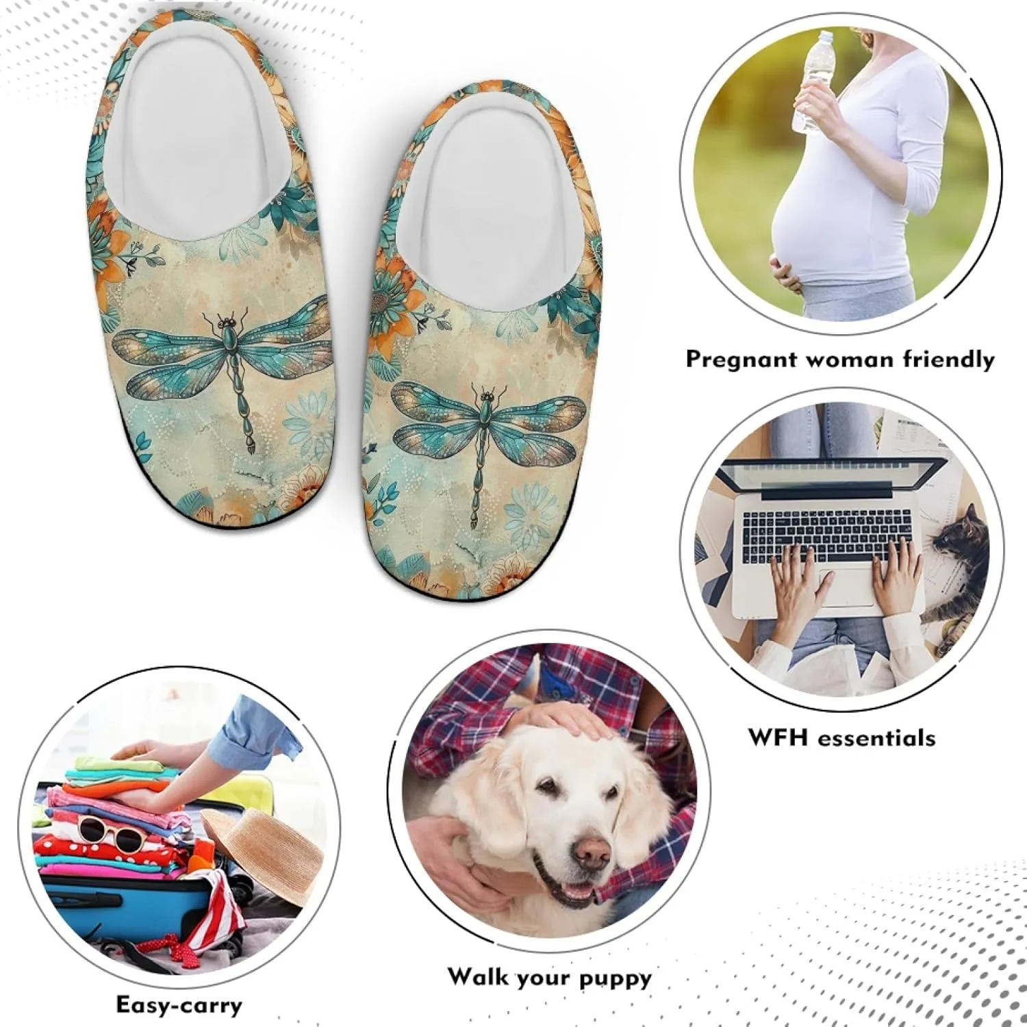 Bedroom Slippers for Adults Women House Slippers for Men