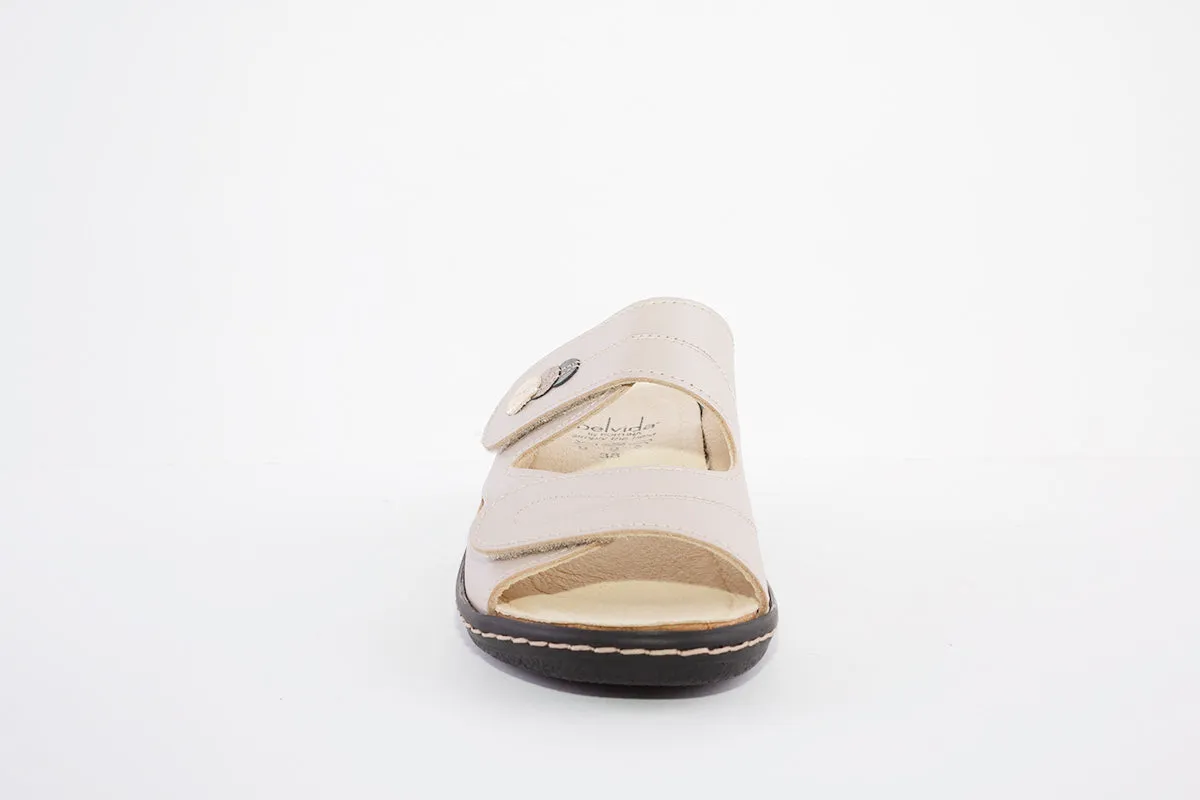 BELVIDA 10.300 DOUBLE VELCRO COMFORT MULE - BEIGE
