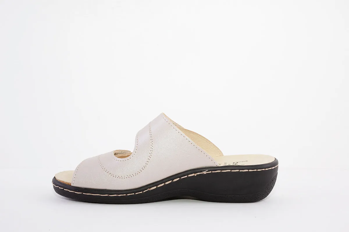 BELVIDA 10.300 DOUBLE VELCRO COMFORT MULE - BEIGE