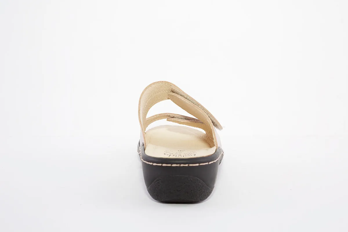 BELVIDA 10.300 DOUBLE VELCRO COMFORT MULE - BEIGE
