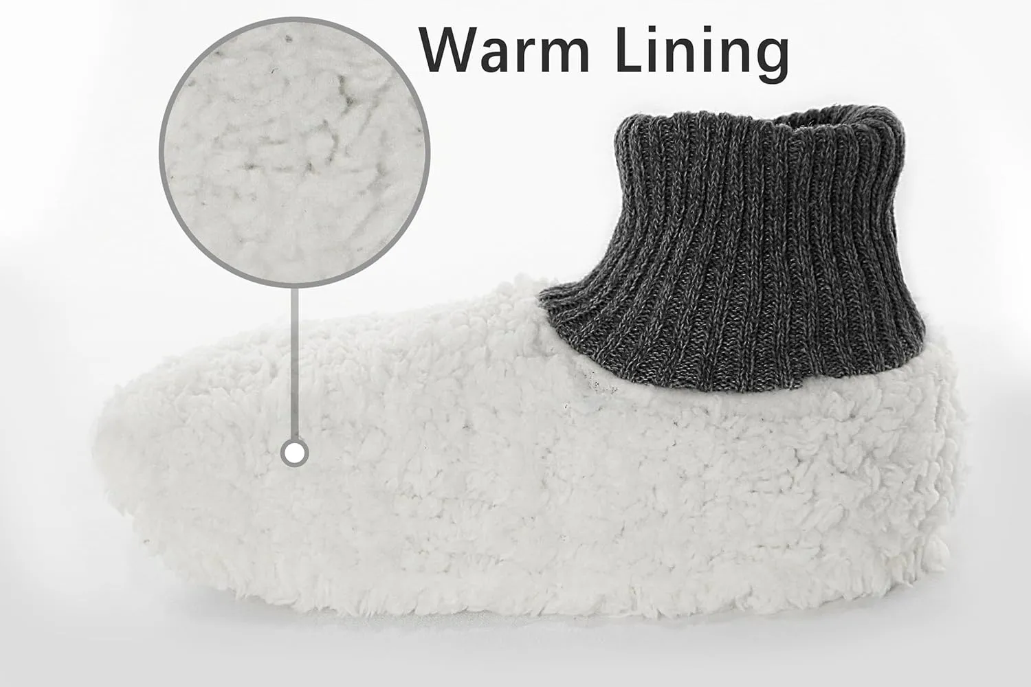 BenSorts Men Fuzzy Slipper Socks with Grippers Non Slip Indoor House Socks Christmas Gifts