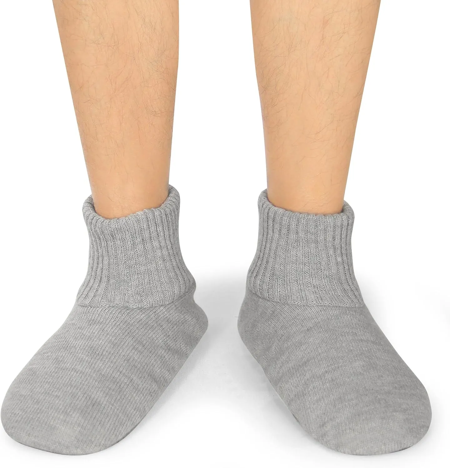 BenSorts Men Fuzzy Slipper Socks with Grippers Non Slip Indoor House Socks Christmas Gifts