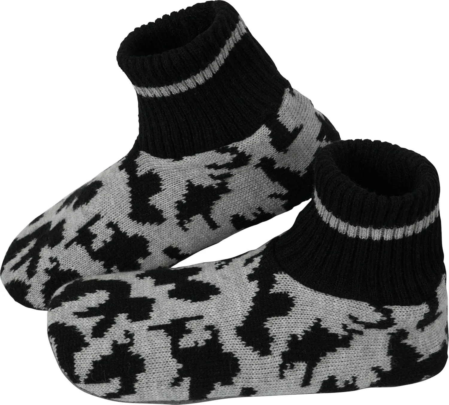 BenSorts Men Fuzzy Slipper Socks with Grippers Non Slip Indoor House Socks Christmas Gifts
