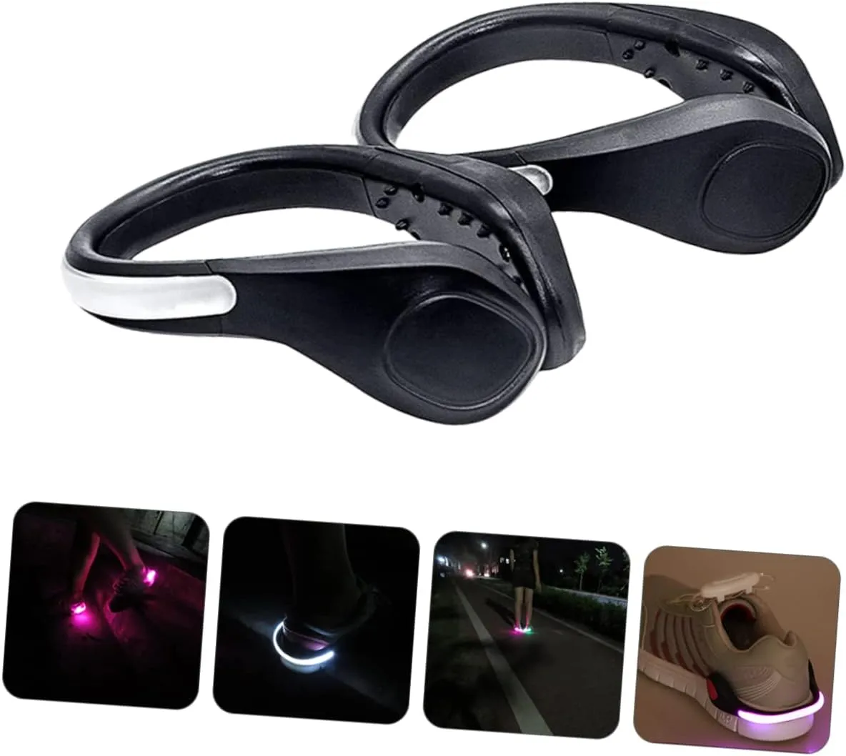 BESPORTBLE Luminous Shoe Clip Outdoors Gear Flash Shoe Night Clips Bike Safety Light Pool Table Pocket Liners