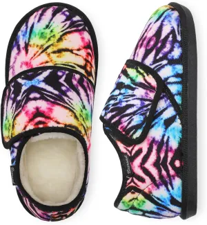 Besroad Womens Furry Memory Foam House Slippers Wide Diabetic Shoes Adjustable Bedroom Slippers Arthritis Edema Swollen House Shoes Indoor Outdoor
