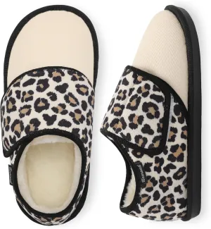 Besroad Womens Furry Memory Foam House Slippers Wide Diabetic Shoes Adjustable Bedroom Slippers Arthritis Edema Swollen House Shoes Indoor Outdoor