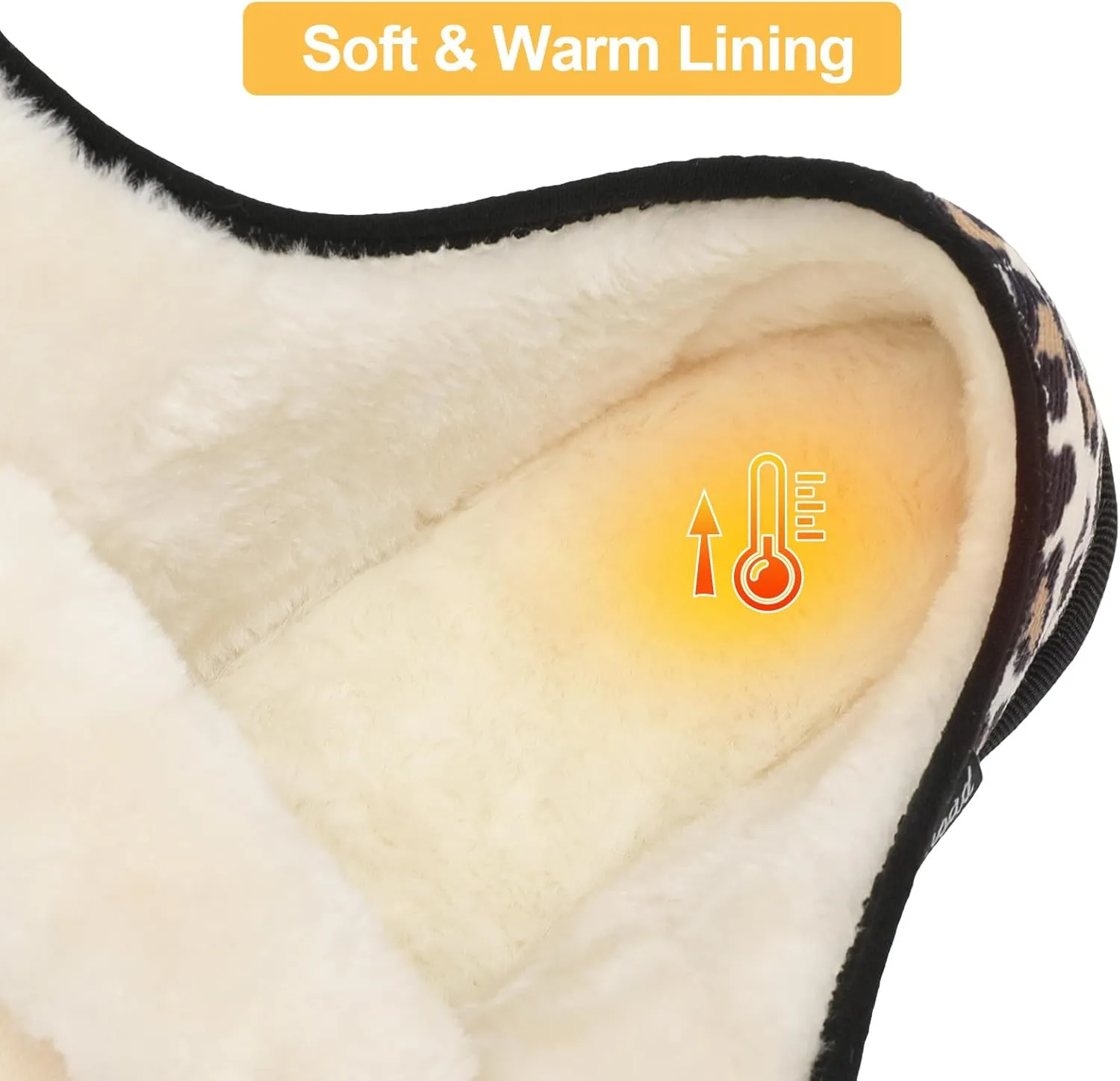 Besroad Womens Furry Memory Foam House Slippers Wide Diabetic Shoes Adjustable Bedroom Slippers Arthritis Edema Swollen House Shoes Indoor Outdoor