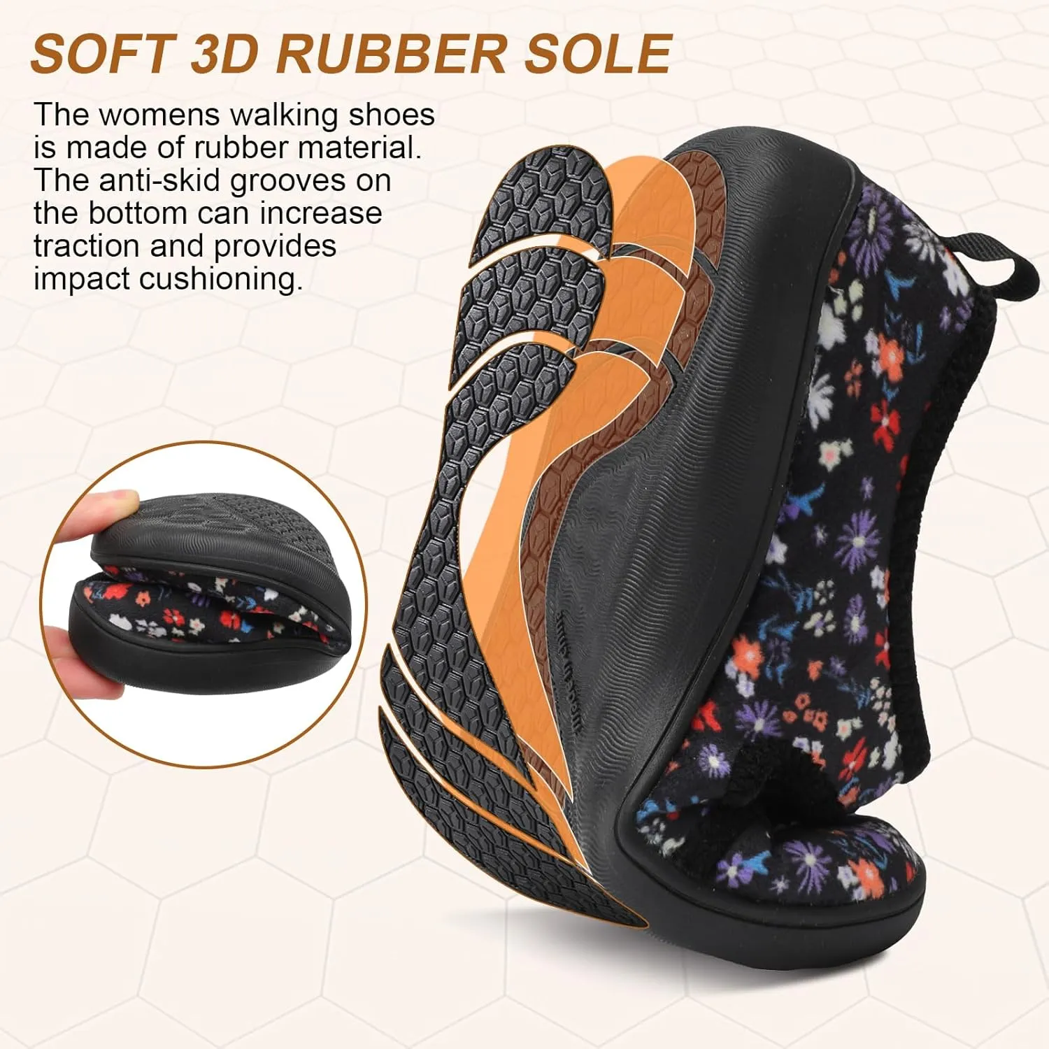 Besroad Womens Slippers Wide House Shoes Adjustable Fuzzy Diabetic Shoes Arthritis Edema Swollen Bedroom Slippers Indoor Outdoor