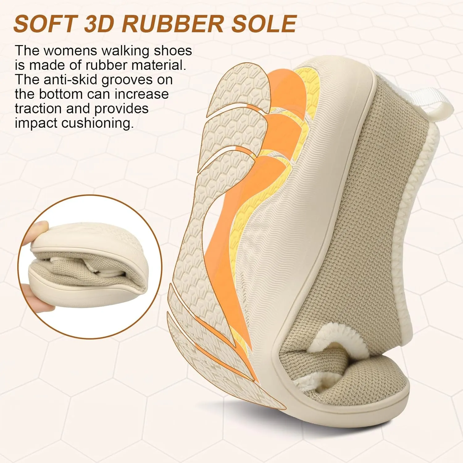 Besroad Womens Slippers Wide House Shoes Adjustable Fuzzy Diabetic Shoes Arthritis Edema Swollen Bedroom Slippers Indoor Outdoor