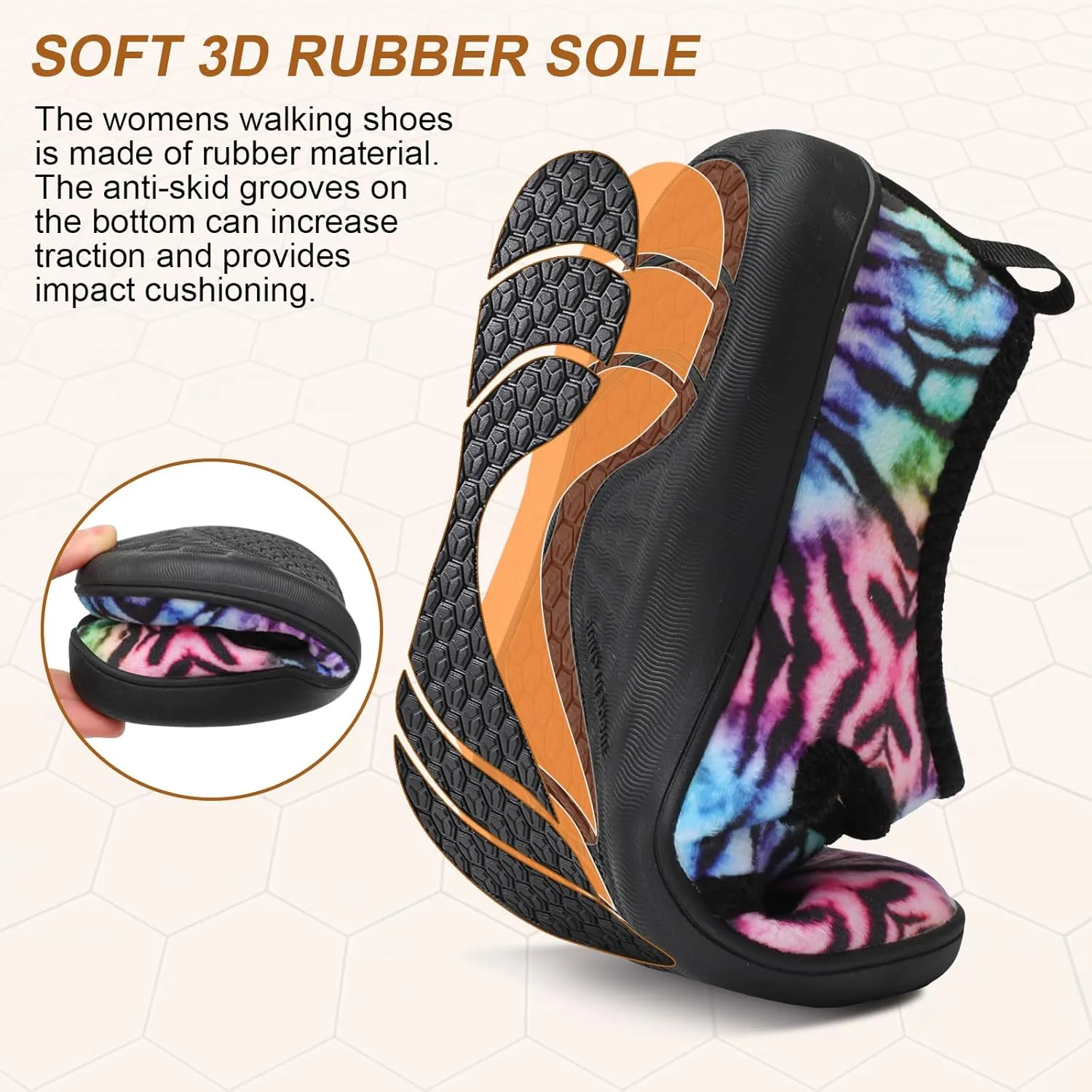 Besroad Womens Slippers Wide House Shoes Adjustable Fuzzy Diabetic Shoes Arthritis Edema Swollen Bedroom Slippers Indoor Outdoor