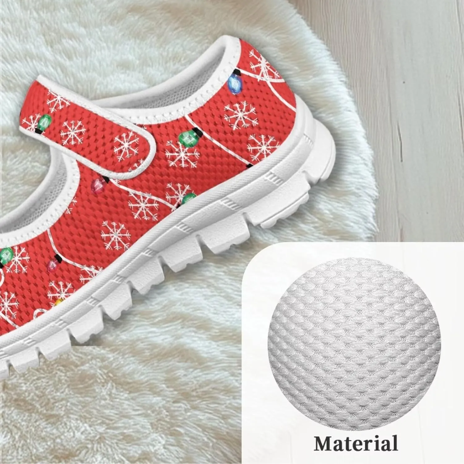 Binienty Girls School Uniform Shoes Mesh Mary Jane Dress Flats Slip on Casual Sneakers
