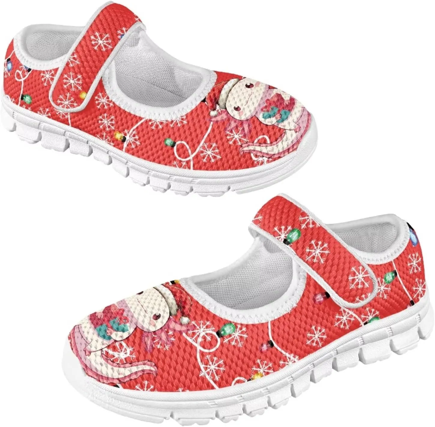 Binienty Girls School Uniform Shoes Mesh Mary Jane Dress Flats Slip on Casual Sneakers