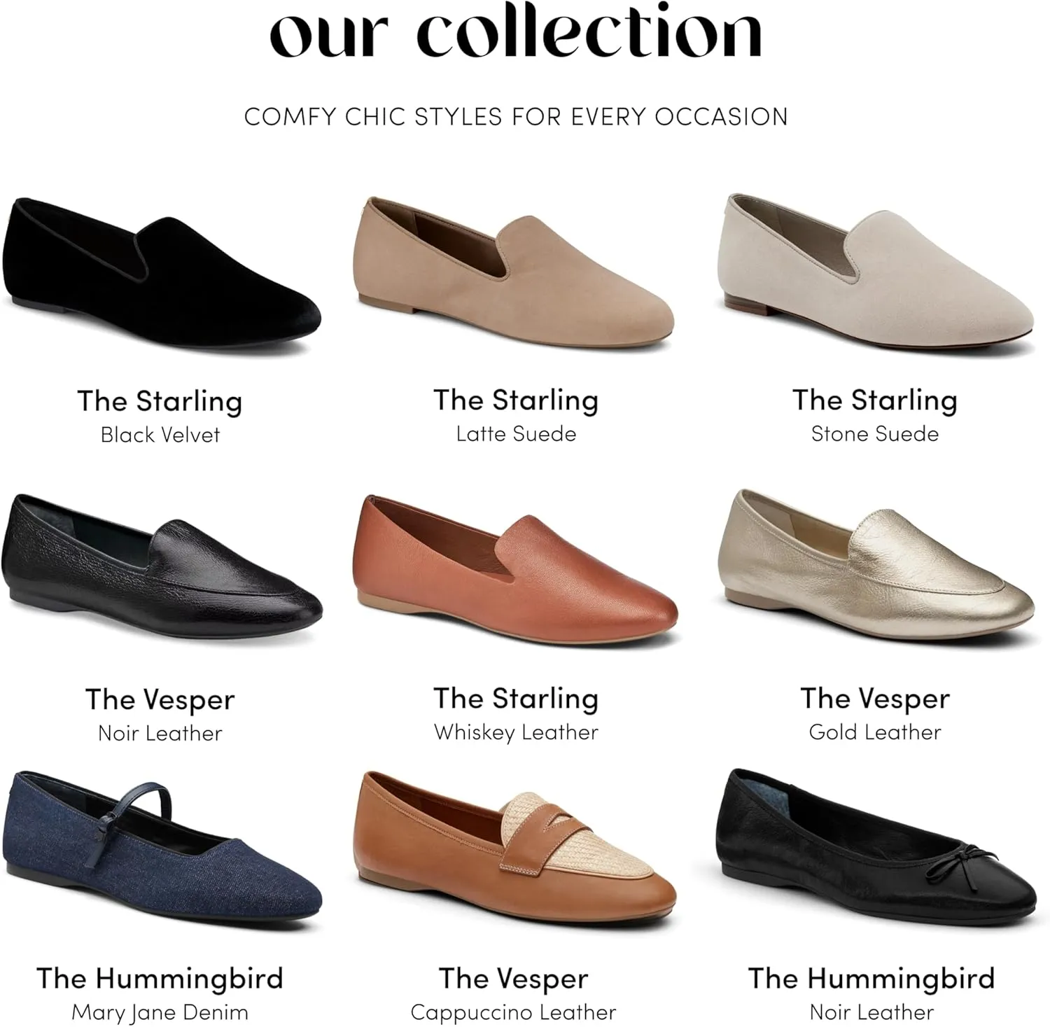 Birdies Women's Starling, Slip-On Flats, Comfortable Casual Dressy Shoes