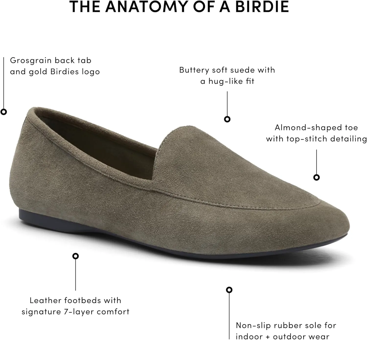 Birdies Women's Vesper, Slip-On Flats, Comfortable Casual Dressy Shoes