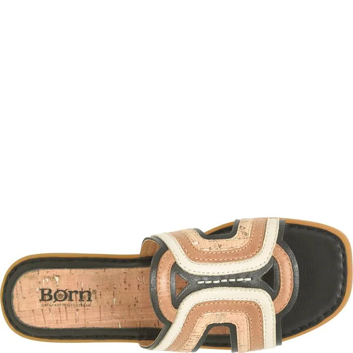 Born Women's Hyannis Slide Sandal - Black Combo