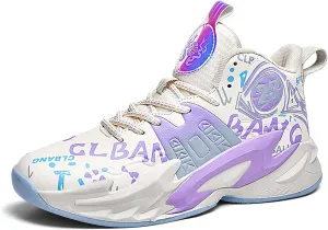 Boys Basketball Shoes Breathable Indoor Athletic Shoes Youth Outdoor Fashion Sneakers Comfortable Basketball Shoes for Girls