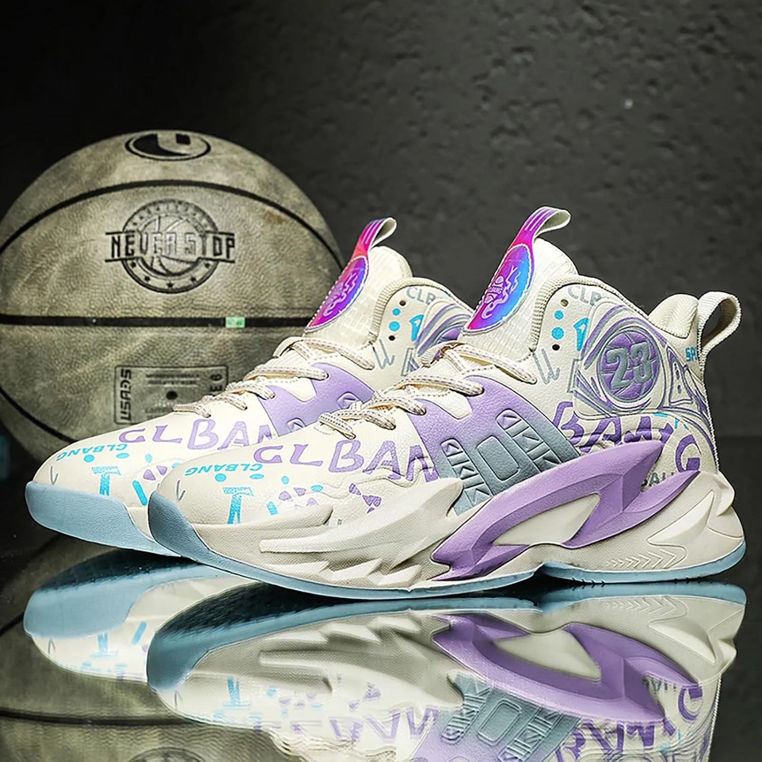 Boys Basketball Shoes Breathable Indoor Athletic Shoes Youth Outdoor Fashion Sneakers Comfortable Basketball Shoes for Girls