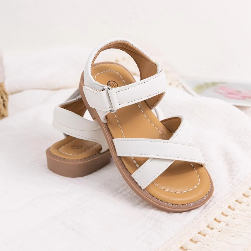 Boys Girls Sandals Open Toe Breathable Princess Non-Slip Flats Summer Beach Lightweight Rubber Sole Sandals (Toddler/Little Kid)