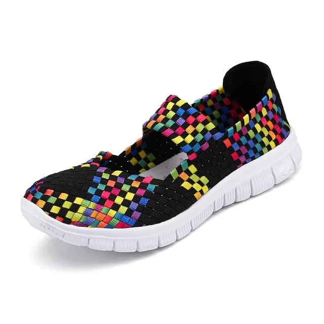 Breathable Anti Slip Walking Woven Shoes