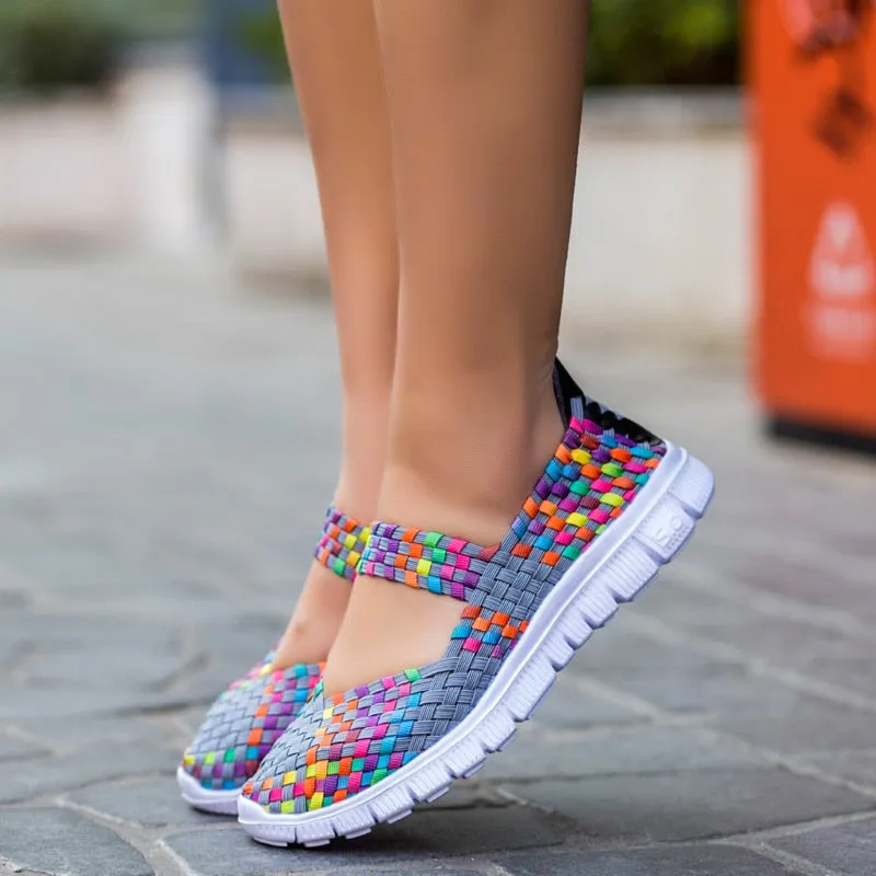 Breathable Anti Slip Walking Woven Shoes