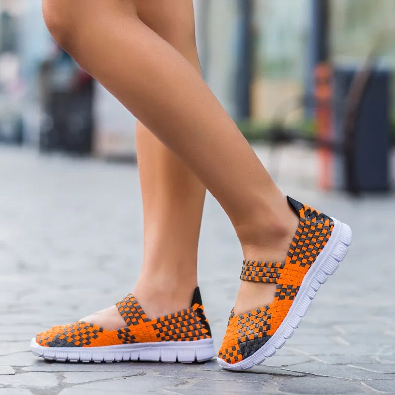 Breathable Anti Slip Walking Woven Shoes