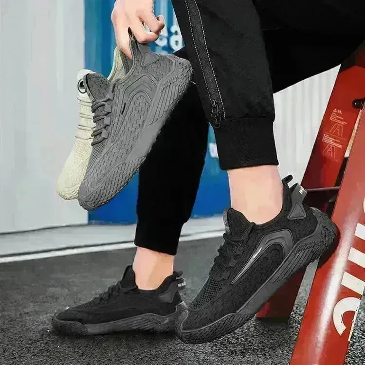 Breathable Flying Mesh Sports Shoes Casual Lightweight Lace-up Sneakers For Men