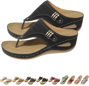 Breathable Mesh Sports Sandals With Non-Slip Sole, Women Wedges Thick-Soled Flip-Flops, Open Toe Casual Slipper