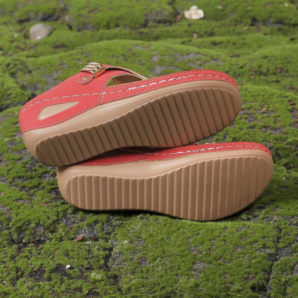 Breathable Mesh Sports Sandals With Non-Slip Sole, Women Wedges Thick-Soled Flip-Flops, Open Toe Casual Slipper