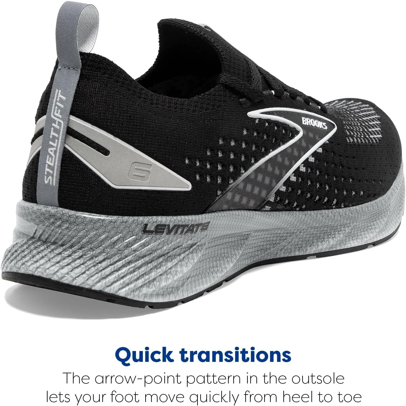 Brooks Men’s Levitate Stealthfit 6 Neutral Running Shoe