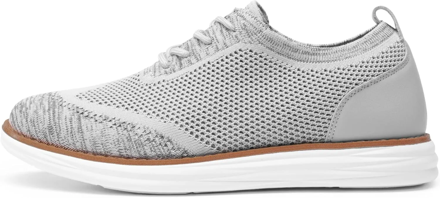 Bruno Marc Men's KnitFlex Breeze Mesh Sneakers Oxfords Lace-Up Lightweight Casual Walking Shoes