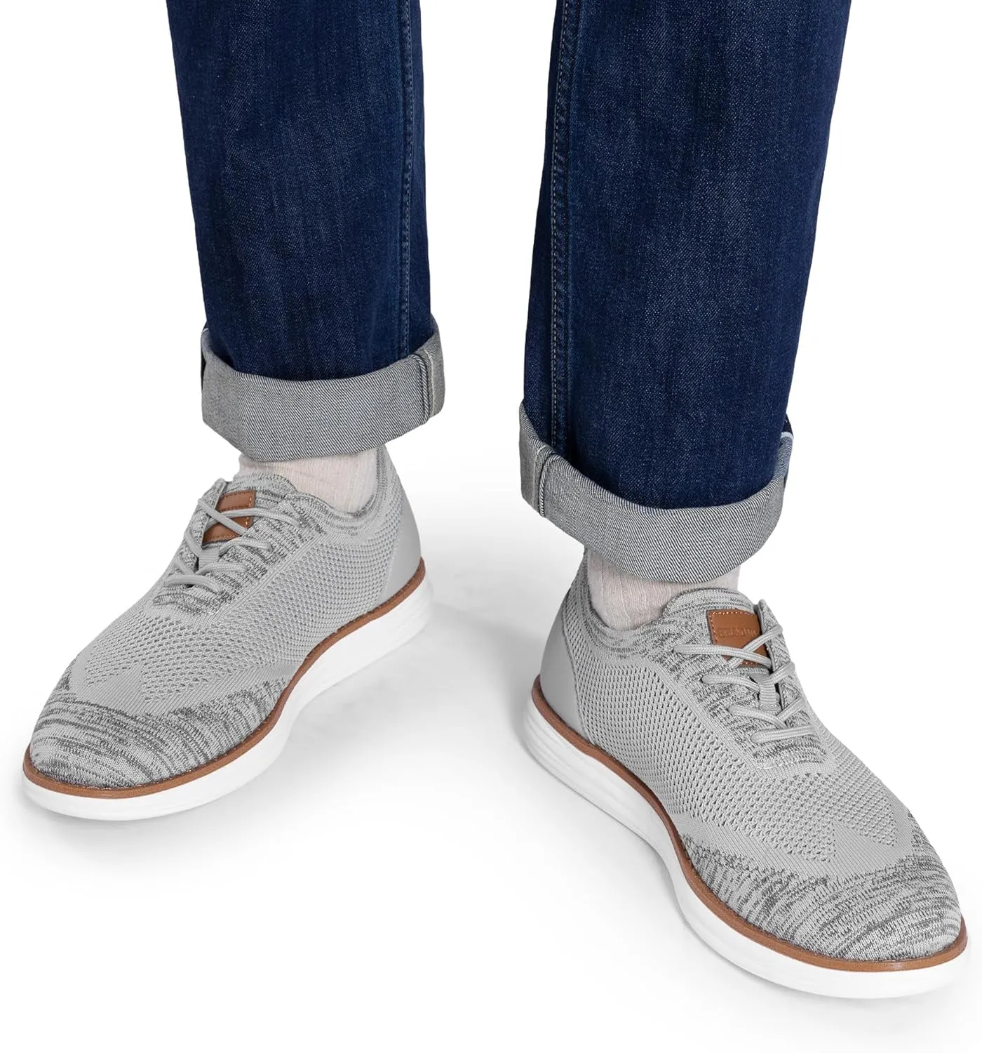 Bruno Marc Men's KnitFlex Breeze Mesh Sneakers Oxfords Lace-Up Lightweight Casual Walking Shoes