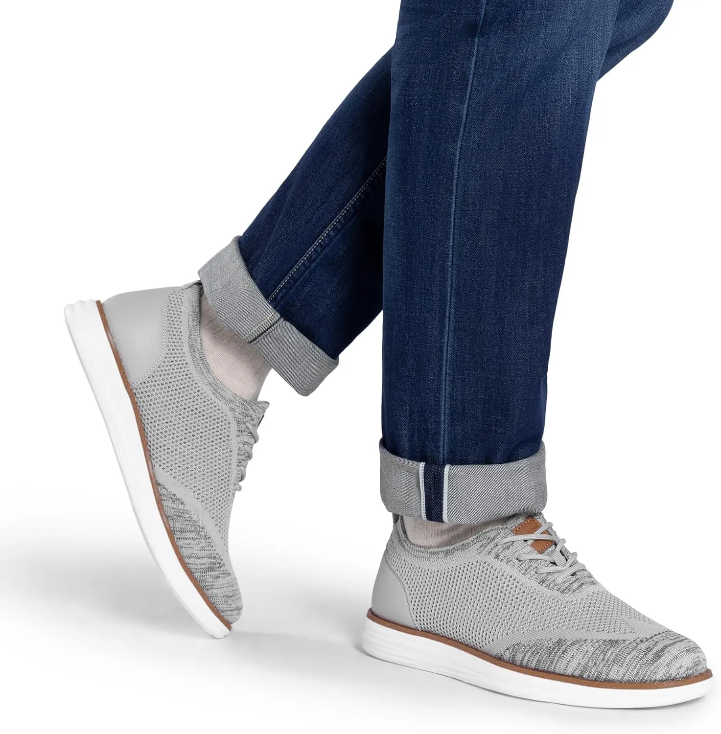 Bruno Marc Men's KnitFlex Breeze Mesh Sneakers Oxfords Lace-Up Lightweight Casual Walking Shoes