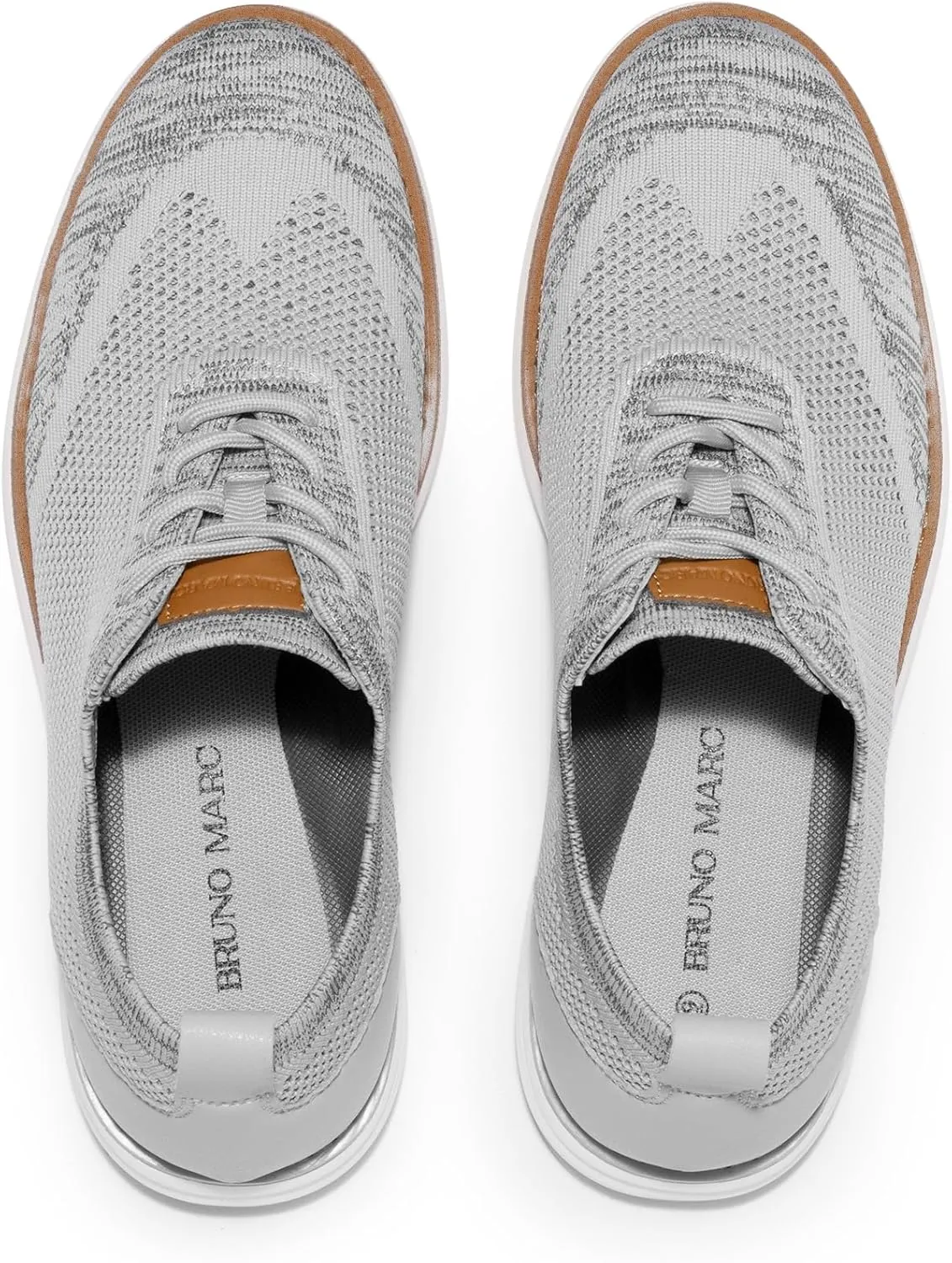 Bruno Marc Men's KnitFlex Breeze Mesh Sneakers Oxfords Lace-Up Lightweight Casual Walking Shoes