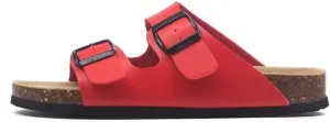 Buckle flat cork slippers summer men's and women's beach line button increase outdoor leisure slippers (Red, Adult, Women, 8.5, Numeric Range, US Footwear Size System, 10, Medium)