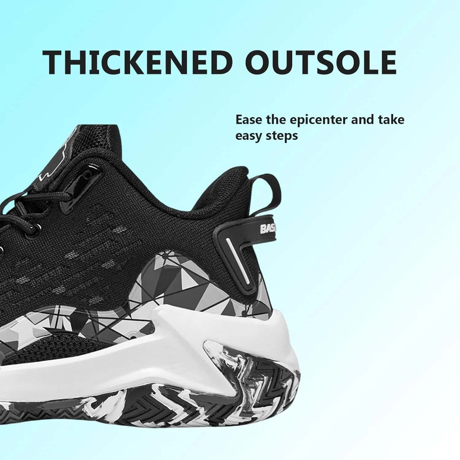 Buhelyc Men Basketball Shoes with High Top Breathable Comfort Running Shoes Fashion Sneaker for Fitness ＆ Sports