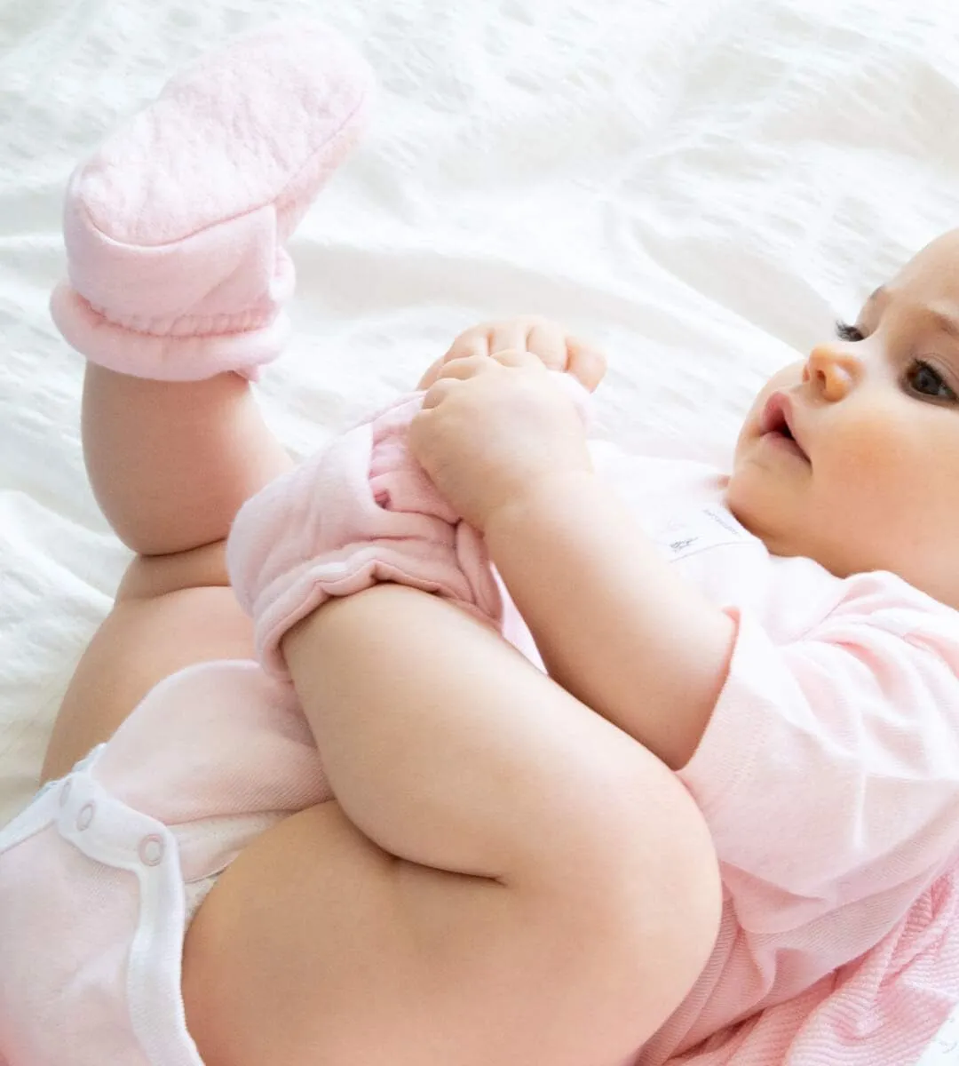 Burt's Bees Baby Booties, Organic Cotton Adjustable Infant Sock