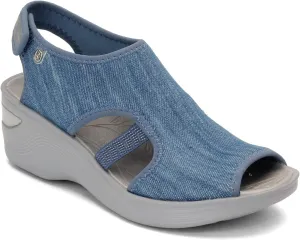 BZees Womens Dream Ankle Straps Sandal, Denim, 8.5 US