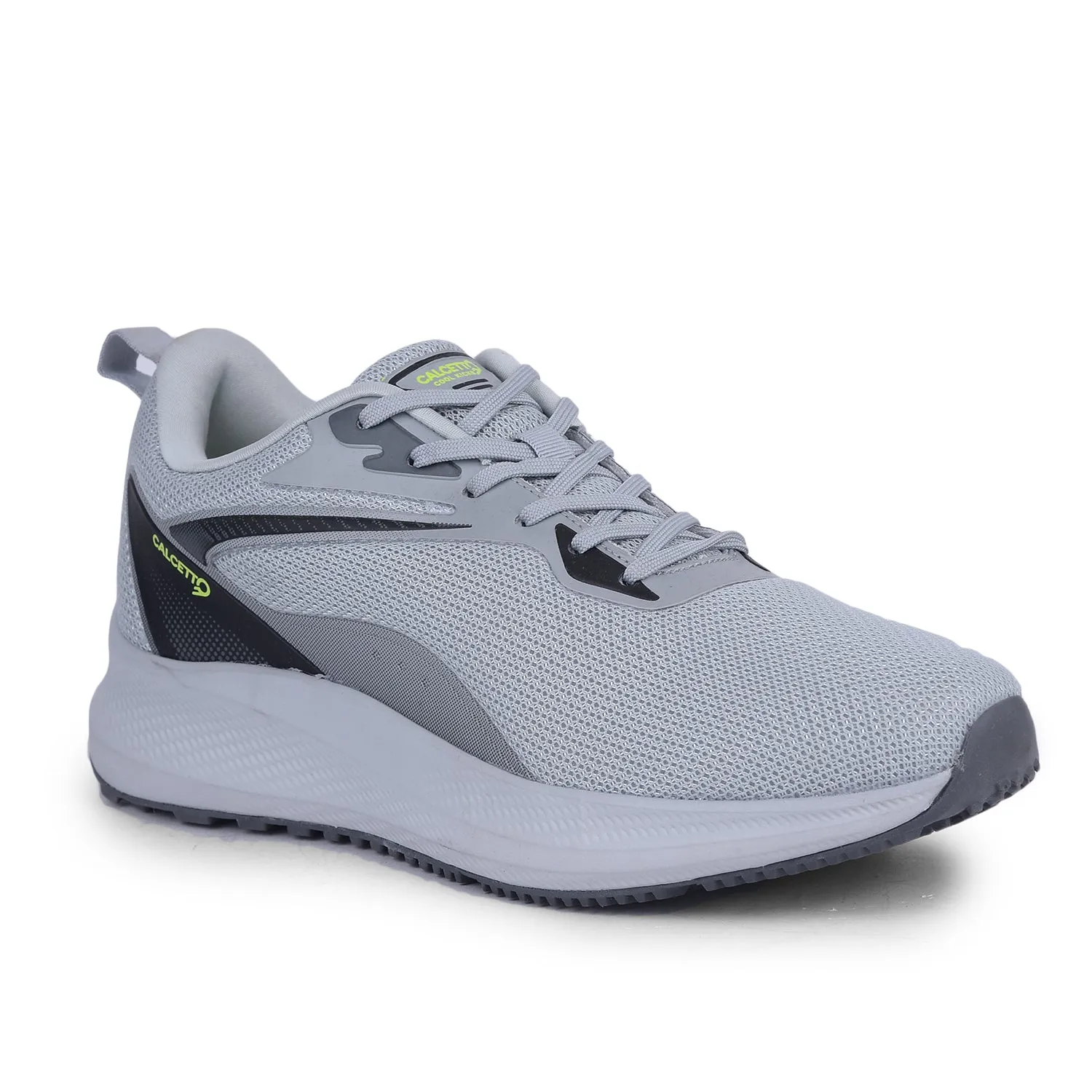 Calcetto Lightweight Casual Men'S Running Sports Shoes CLT-2054 Light Grey Lime