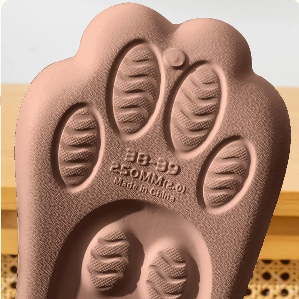 Cat's Claw Slippers EVA Bathroom Slippers Ladies Summer Outside Wear Home Indoor Thick Soles Non-slip Cute Couple