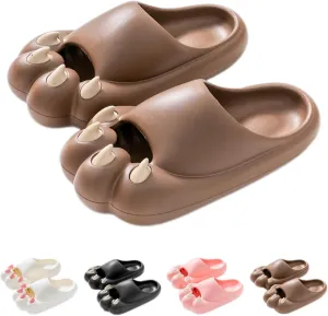 Cat's Claw Slippers EVA Bathroom Slippers Ladies Summer Outside Wear Home Indoor Thick Soles Non-slip Cute Couple