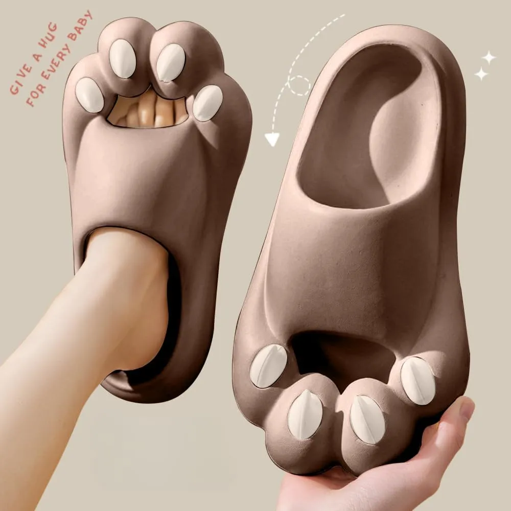 Cat's Claw Slippers EVA Bathroom Slippers Ladies Summer Outside Wear Home Indoor Thick Soles Non-slip Cute Couple