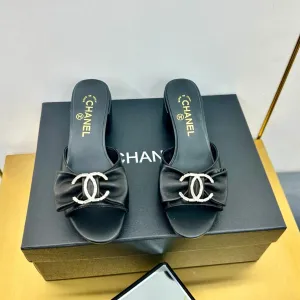 CC 25 Mid Heel Mules Black Sheepskin 238478