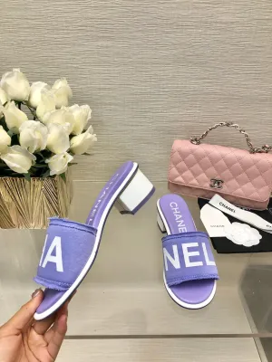 CC 25C Mid Heel Mule Pearl Violet Fabric Material 212960