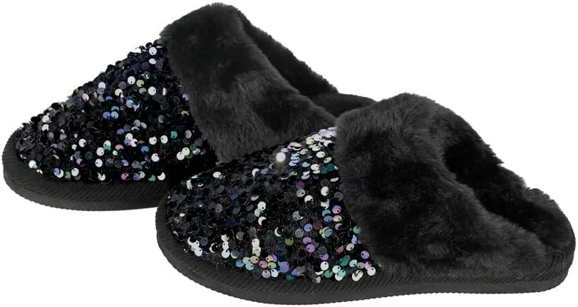 C.C Multi-Option Colorful Slip-On Slippers With Faux Fur Lining Indoor-Outdoor House For Women